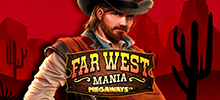 MGA Games presents a new frenetic adventure through the wild west in “FarWest Mania Megaways”, the new premium instalment where you will find great fortunes. <br/>
Jump up on your horse and go raid towns to become the most renowned outlaw in the Wild West.<br/>
This instalment includes an innovative dynamic Free Spins screen where we can explore the area while the reels spin. So,what are you waiting for! Go in search for wealth with Far West Mania Megaways”!